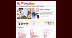 Desktop Screenshot of giftshopperhq.com